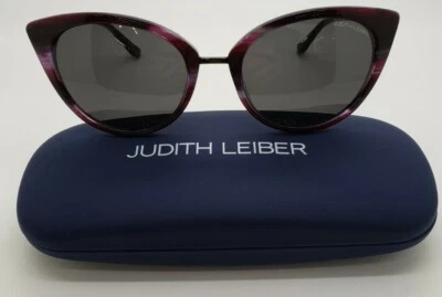 JUDITH LEIBER COMET SUN AMETHYSTWOMEN SUNGLASSES FRAMES 53-20-140 NEW w. CASE!!! - Image 1 of 4