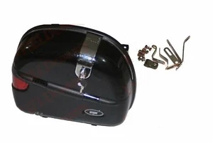 Lockable Universal Black Plastic Rear Pannier Carrier Luggage Case Right - Picture 1 of 7
