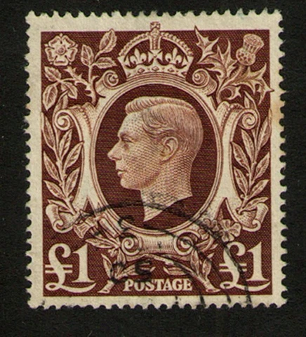 Great Britain  Scott 275  One Pound  -  Used Cover