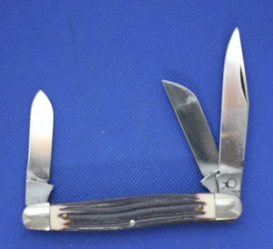 Vintage Ontario Messer 3 Klingen Stockman, NOS - Bild 1 von 2