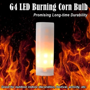 G4 Led Flame Light Bulbs Fire Flicker Effect Lamp SMD2835 Leds Bulb AC/DC12V 2W - Picture 1 of 10