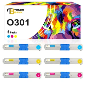 SET 6 XXL Toner Patronen kompatibel OKI C301DN C321DN MC332DN MC342DN MC342DNW - Afbeelding 1 van 9