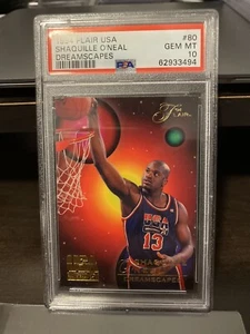 1994 Flair USA Basketball SHAQ Shaquille O'Neal Dreamscapes #80 PSA 10 Pop 18 - Picture 1 of 3