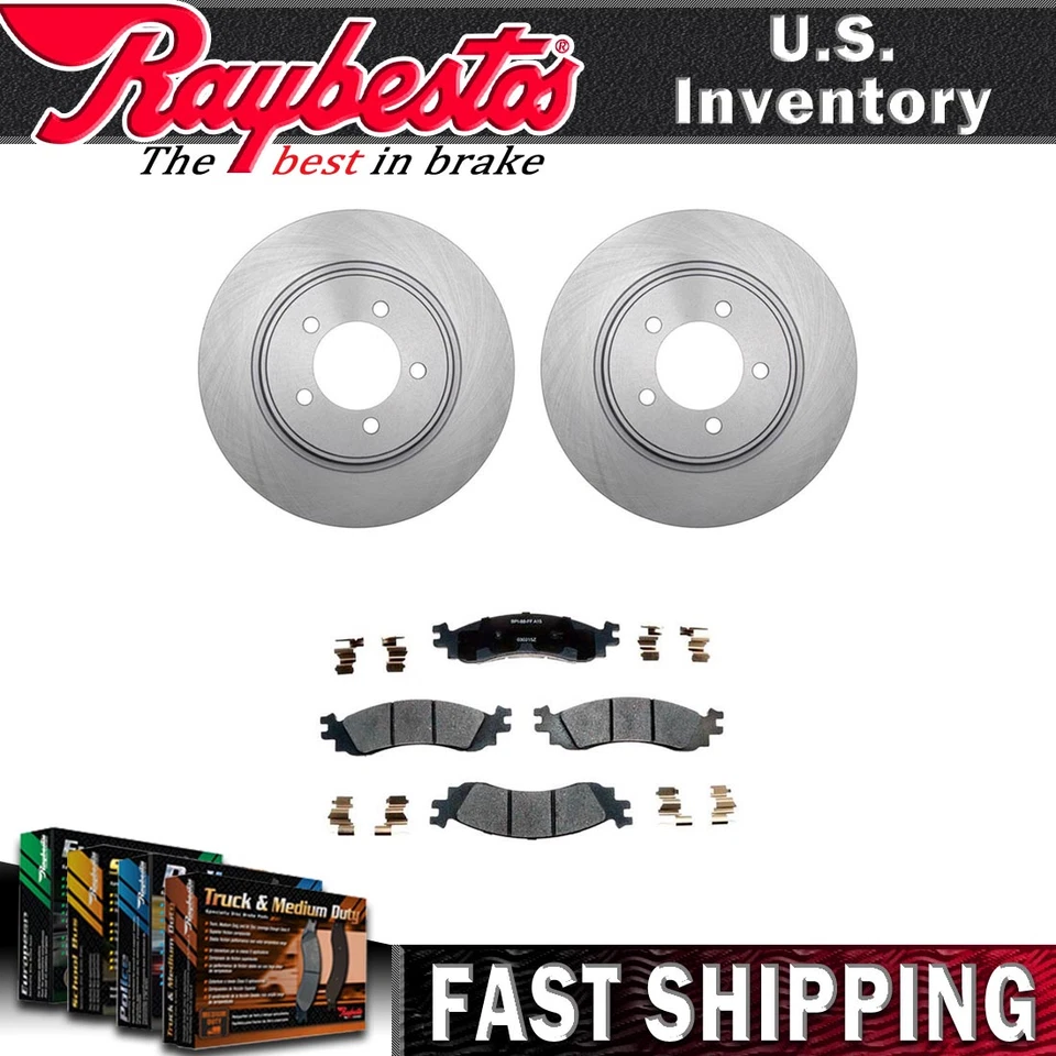 Kit de rotores de freno delanteros pastillas de freno de cerámica para Ford Explorer Sport Trac 2007-2010 Foto 1 de 4