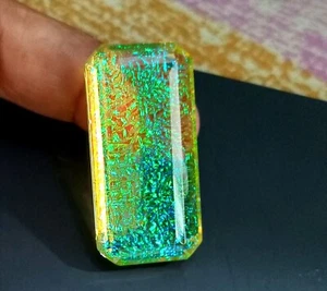 Multi- Color Monarch Opal Doublet 84.85 Ct Fancy Cut Flawless A++ Loose Gemstone - Picture 1 of 10