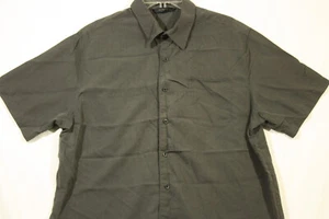 Axist Shirt Size XL Dark Gray Stripe Button Up Short Sleeve Men - Picture 1 of 9