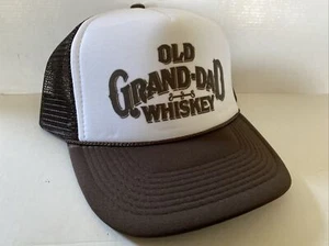 Vintage Old Grand-dad Hat Whiskey Trucker Hat snapback Brown Summer Party Cap - Picture 1 of 2