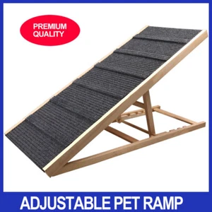 Dog Pet Ramp Adjustable Foldable Stairs Steps For Bed Sofa Car Antiskid 100cm - Picture 1 of 10