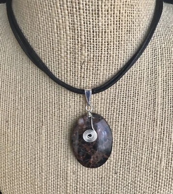 Collar colgante de piedras preciosas naturales de jaspe rojo Fengshui Chakra EE. UU. Foto 1 de 2