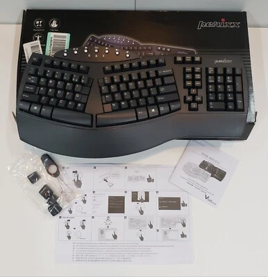Perixx PeriBoard-612 Wireless Ergonomic Split Keyboard 2.4GHz Black U3H - Image 1 of 4