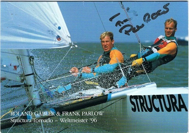 Frank Parlow (Segeln, Welt & Europameister), sign. AK (Klappkarte) - Bild 1 von 1