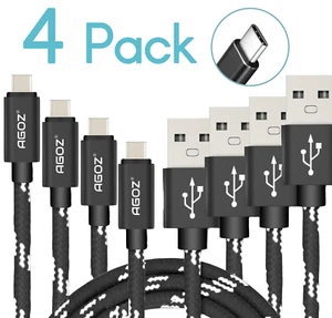 4 Pack 4ft,6ft or 10ft USB C Cable Fast Charger Cord for Cell Phones Smartphones - Picture 1 of 11