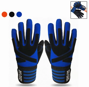 Full Finger Fitness Gloves Fit Lifting Weight Gym Exercise Wrist Wrap Workout - Picture 1 of 5
