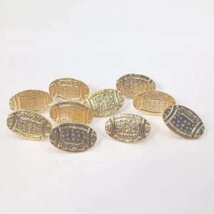 Fußball Anstecknadeln goldfarben Metallkugel Anstecknadeln 10 Stück. New Old Stock  - Bild 1 von 5