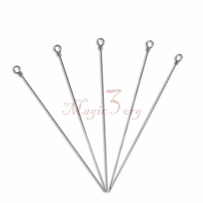 30 X Looped Spinner Shaft Wire Inline Stainless Steel Anti-corrosion Lure Making - Image 1 of 4