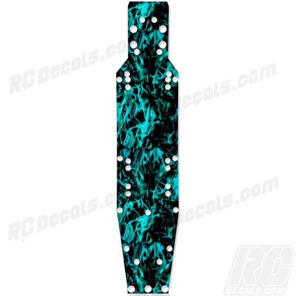 ProLine Pro 2 - Thick Chassis Protector Graphics - Dark Flames Aqua - Image 1 of 1