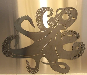 Steampunk Gasopus polpo metallo arte da parete da appendere decorazione casa scultura maschera antigas - Foto 1 di 1