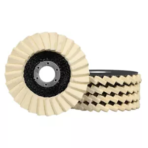 5" Wool Felt Flap Disc Metal working Polishing Buffing Wheel For Angle Grinder - Picture 1 of 10