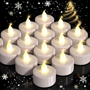Candele a LED, Senza Fiamma, Luci a LED Realistiche E Luminose, Luce Bianca Cald - Foto 1 di 12