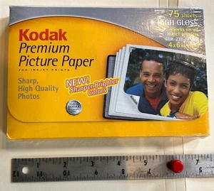 2002 Kodak Premium Picture Paper 4x6 75 Sheets Sealed Box - Picture 1 of 2