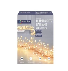 288 LED UltraBrights Multi-Action Christmas Garland Rose Gold Wire WARM WHITE - Picture 1 of 2
