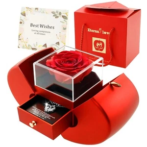 Rosen-Halskette-Geschenkbox/Geschenk für Frau, Valentinstag, Mutter-Jubiläum - Imagen 1 de 7