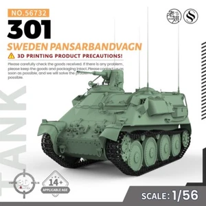 SSMODEL SS56732 1/56 Military Model Kit Sweden Pansarbandvagn 301 - Picture 1 of 5