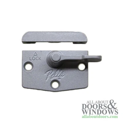 Cerradura de hoja Pella con cierre giratorio de 3 orificios Pella Designer Series Sash Lock plateada Foto 1 de 2