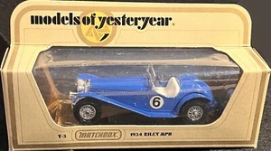 Matchbox Lesney Models of Yesteryear 1934 Riley MPH Diecast Car New in Box Y-3 - Picture 1 of 2