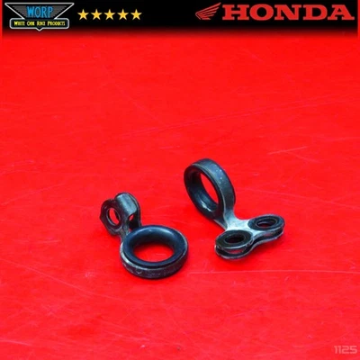 1984 HONDA ATC200X FRONT BRAKE LINE HOLDER CLAMPS MOUNTS ~ OEM 83-85  - Image 1 of 4