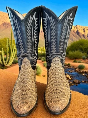 Serpiente de cascabel Cowtown natural Western Diamondback W715 talla 13-EE 900-82405 Foto 1 de 4