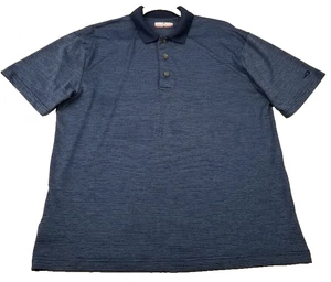 Grand Slam Golf Polo Shirt Men's M Medium Blue Striped Short Sleeves Stretch - Picture 1 of 10