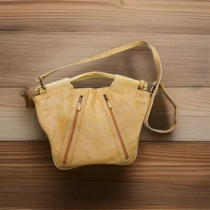 Vintage Chaos Dark Yellow Leather Purse - Picture 1 of 5