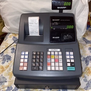 Sharp XE-A22S elektronische Registrierkasse Thermodruck getestet / funktionsfähig mit Schlüssel - Bild 1 von 5