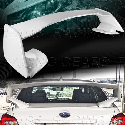 ALERÓN MALETERO TRASERO ABS PINTADO BLANCO ESTILO OE AJUSTE 15-21 SUBARU WRX STI 4-DR Foto 1 de 4