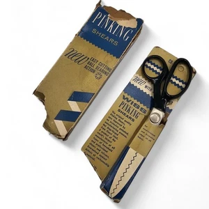 Vintage Wiss Modell C schwarzer Griff Pinking Stoffschere Made in USA - Bild 1 von 5