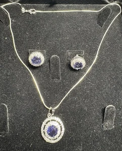 Swarov… Inspired Purple Set With American Diamonds - Picture 1 of 2