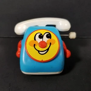 FUNKTIONIERT Vintage TOMY Aufziehspielzeug TELEFON Get Along Gadgets blau Telefon Singapur - Bild 1 von 6