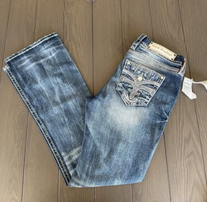 Rock Revival Jeans Damen 29x33 Aliana Easy Boot blau verziert Premium Denim - Bild 1 von 18