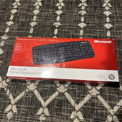 Microsoft Wired Keyboard 500 RT2300 PC PS/2 Open Box - Image 1 of 4