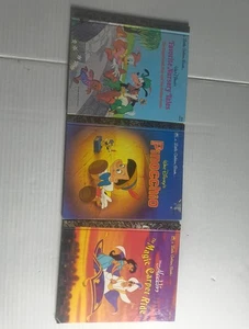VTG Little Golden Books Lot of 3 Walt Disney's Pinocchio Aladdin Nursery Tales - Picture 1 of 8