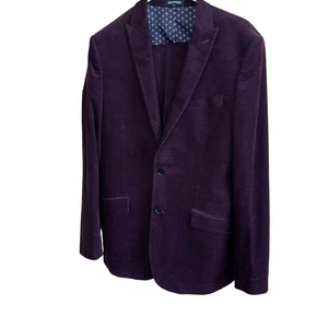 Traje Blazer Pantalón EXPRESS Para Hombres Pana 28x30 Borgoña Dos Botones Negocios Informal - Imagen 1 de 6