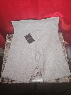 Leggings para mujer Forever 21 longitud completa tiro alto gris jaspeado claro talla L Foto 1 de 4