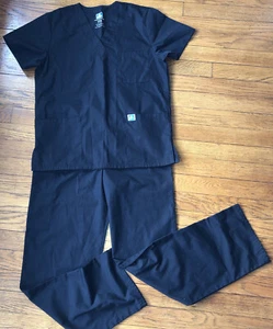 Unisex Black XS Adar Scrub Set Top Style 504 Bottoms Style 501 EUC - Picture 1 of 9