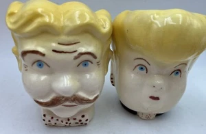 Vintage HEAD VASE WALL POCKET  Aunt Bea And Tom Ceramic RARE - Bild 1 von 9