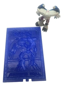 Yu-Gi-Oh Summoned Skull 2" Mini Figure 1996 Takahashi Yugioh w/ Rare Holo Tile - Picture 1 of 10