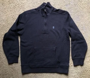 IZOD Mens Luxury Sport Vintage 1/4 Zip Mockneck Pullover Sweatshirt pockets - Picture 1 of 8