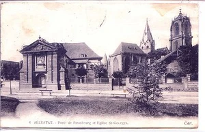 CP 67 Bas-Rhin - Sélestat - Porte de Strasbourg et Eglise St-Georges - Picture 1 of 1