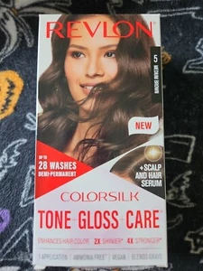 Revlon Color silk Scalp And Hair Serum Med Brown #5 Up To 28 Washes SEALED NEW - Picture 1 of 5