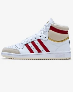 Big Kid's Adidas Top Ten J Blanco/Blanco/Tmvire H00280 - Imagen 1 de 5
